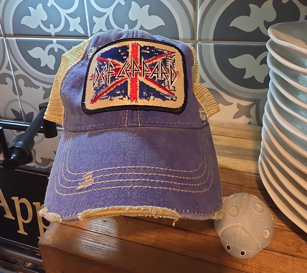 Angry Minnow Blue Def Leppard Snap-back Hat
